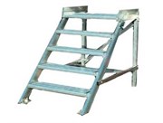 Алюминиевый трап с подмостком Krause передвижной, 600мм 2 ступени 45° 810335