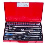 Набор торцевых головок с принадлежностями King Tony 1/2" и 1/4"DR, 68 предметов 7568MR