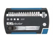 Набор бит wihXLSelector Torsion с трещоткой PH, PZ, Torx, HEX, 17 шт 36951