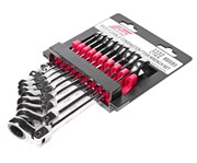 Набор комбинированных трещоточных ключей 8-17мм 9 предметов в холдере JTC-3448