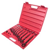 Набор комбинированных трещоточных ключей 8-19мм 13 предметов в кейсе JTC-3028
