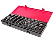 Набор трещоточных ключей с подвижной головкой 8-19мм 14 предметов в кейсе JTC-K6142