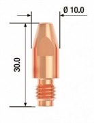Контактный наконечник Fubag M8х30 мм ECU D=0,8 мм, 25 шт