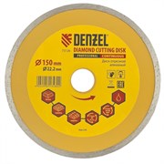 Сплошной алмазный отрезной диск Denzel 150х22,2 мм 73126