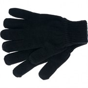 Двойные трикотажные перчатки Сибртех чёрный цвет 68681