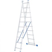 Алюминиевая двухсекционная лестница Сибртех 2x10 ступеней 97910