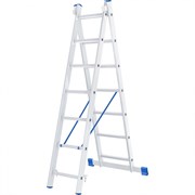 Алюминиевая двухсекционная лестница Сибртех 2x7 ступеней 97907