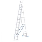 Алюминиевая трехсекционная лестница Сибртех 3x13 ступеней 97823