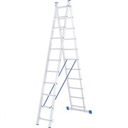 Алюминиевая двухсекционная лестница Сибртех 2x11 ступеней 97911