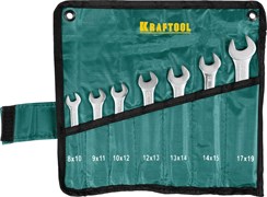 Набор рожковых ключей Kraftool Expert 8-19 мм, 7шт 27033-H7