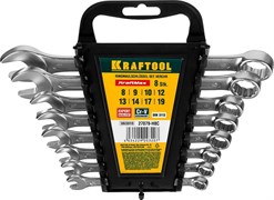 Набор комбинированных ключей Kraftool Expert 8-19 мм, 8шт 27079-H8C