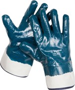 ЗУБР  HARD  р.L(9), с нитриловым покрытием, масло-бензостойкие, износостойкие, прочные перчатки, Профессионал (11270-L)