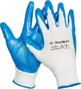 Маслостойкие перчатки Зубр Мастер с нитриловым покрытием 8 11276-M