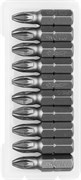 Кованые крестовые биты Зубр Мастер C1/4, PZ2x25мм, 10шт 26003-2-25-10