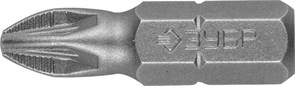 Кованые крестовые биты Зубр Мастер C1/4, PZ2x25мм, 2шт 26003-2-25-2