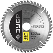 Пильный диск по дереву Зубр Профессионал Чистый рез 200x30мм, 48Т 36852-200-30-48