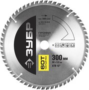 Пильный диск по дереву Зубр Профессионал Чистый рез 300x30мм, 60Т 36852-300-30-60