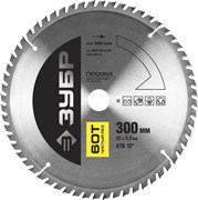 Пильный диск по дереву Зубр Профессионал Чистый рез 300x32мм, 60Т 36852-300-32-60