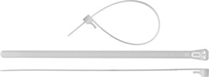 Белая разъемная кабельная стяжка Зубр КСР-Б1 7,5x300 мм, 100 шт 309240-75-300