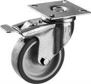 Поворотное колесо с тормозом Зубр 75 мм 30946-75-B