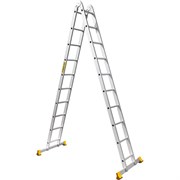 Алюминиевая двухсекционная шарнирная лестница Алюмет 2x9 Т209