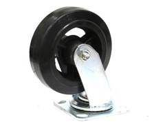 Поворотное большегрузное колесо обрезиненное 100 мм