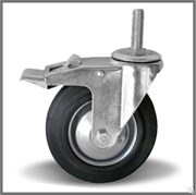 Поворотное промышленное колесо М16 160 мм, с болтовым креплением и тормозом