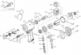 Ремкомплект для гайковёрта 604-20678, лопасть ротора MACTAK 604-20678R13