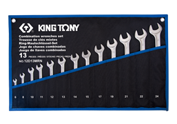 Набор комбинированных ключей King Tony 6-24 мм, чехол из теторона, 13 предметов 12D13MRN