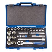 Набор торцевых головок King Tony с принадлежностями 1/2", 8-32 мм, 23 предмета, в комплекте бейсболка M4523MRV01