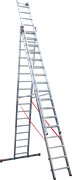 Алюминиевая трехсекционная лестница Новая Высота NV 523 3х17 5230317