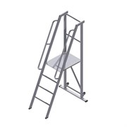 Передвижная лестница-платформа фиксированной высоты с траверсой ALUR ЛПФВА-1ТП