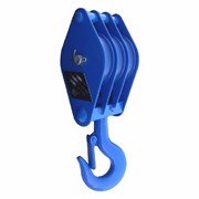 Монтажный трехрольный блок с крюком Грузовая механика 3B-100H, 0.75T