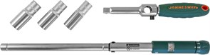 Баллонный инерционный ключ Jonnesway T02170 с динамометрической рукояткой  70-170 Нм и головками 17, 19, 21 мм T02170