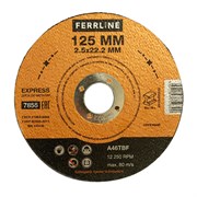 Отрезной круг по металлу FoxWeld FerrLine Express 125 х 2,5 х 22,2 мм A46TBF