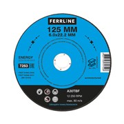 Круг для шлифования по металлу FoxWeld FerrLine Energy 125x6x22,2 мм A30TBF