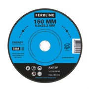 Круг для шлифования по металлу FoxWeld FerrLine Energy 150x6x22,2 мм A30TBF