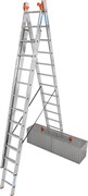 Алюминиевая трехсекционная лестница Krause Tribilo 3х12 с дополнительной функцией 120977/121257
