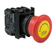 Аварийная кнопка EMAS "Грибок" 40мм с фиксацией, возврат поворотом (1НО+1НЗ) B102EE