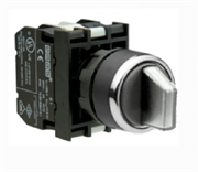 Переключатель EMAS 2-0-1 с подсветкой неон, с фиксацией, белый, 2НО B131SL30B