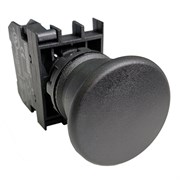 Нажимная кнопка EMAS "Грибок" без фиксации черная 1НЗ B200MH