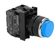 Нажимная выступающая кнопка EMAS синяя (2НЗ) B202HM