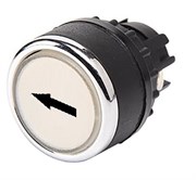 Головка для кнопки EMAS белая с горизонтальной стрелкой BDBOY