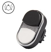 Головка для кнопки EMAS сдвоенной черно-белой выступающей "Звонок" BDK21HB-Z