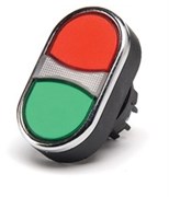 Головка для кнопки EMAS сдвоенной красно-зеленой ровной BDK20KY