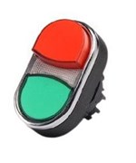 Головка для кнопки EMAS сдвоенной красно-зеленой выступающей BDK21KY