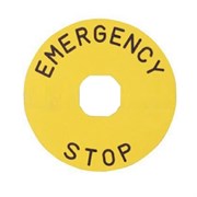 Табличка EMAS для аварийной кнопки, пластик O90мм BET90P
