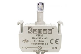 Блок-контакт подсветки EMAS с синим светодиодом 100-230V AC CBM