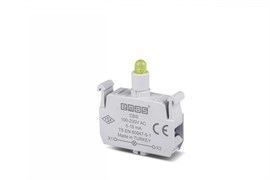 Блок-контакт подсветки EMAS с желтым светодиодом 100-230V AC CBS