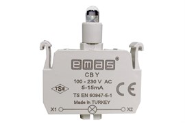 Блок-контакт подсветки EMAS с зеленым светодиодом 100-230V AC CBY